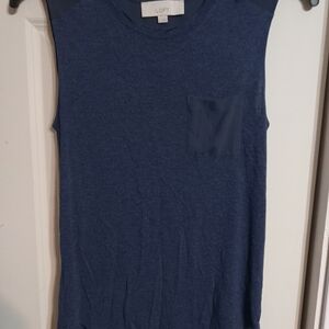 LOFT Deep Blue Top